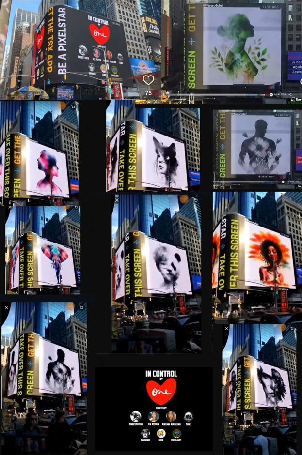 “In Control” — One Love DAO Billboard Exhibition — Times Square